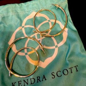 Kendra Scott gold colored hoop earrings